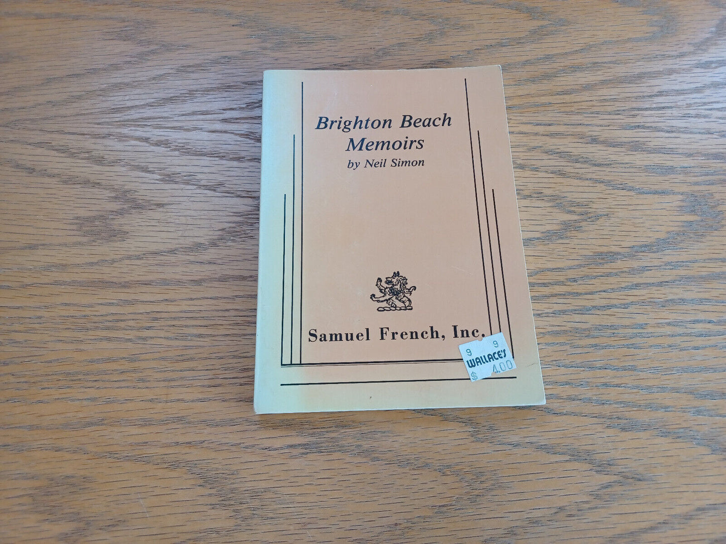 Brighton Beach Memoirs Neil Simon 1984 Paperback Samuel French