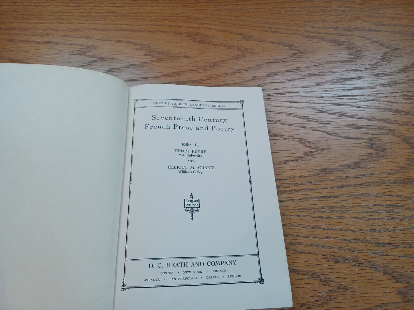 Seventeenth Century French Prose And Poetry By Henri Peyre 1937