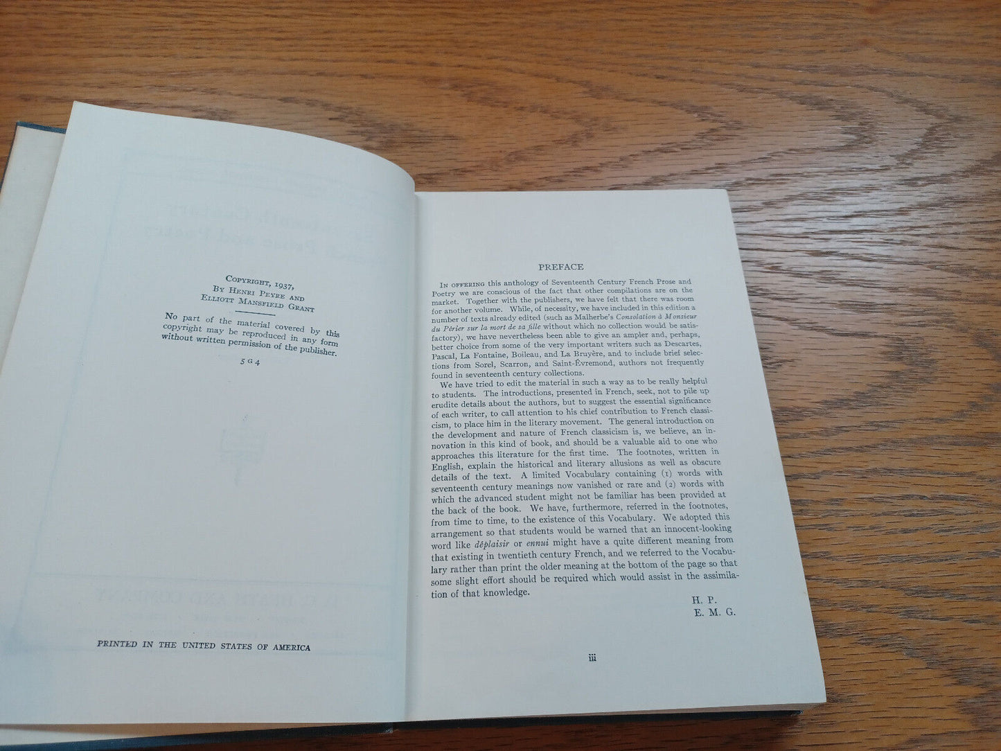 Seventeenth Century French Prose And Poetry By Henri Peyre 1937