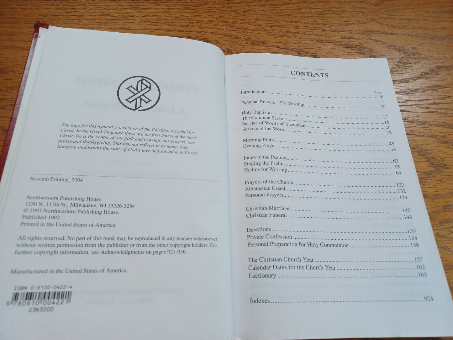 Christian Worship A Lutheran Hymnal 2004