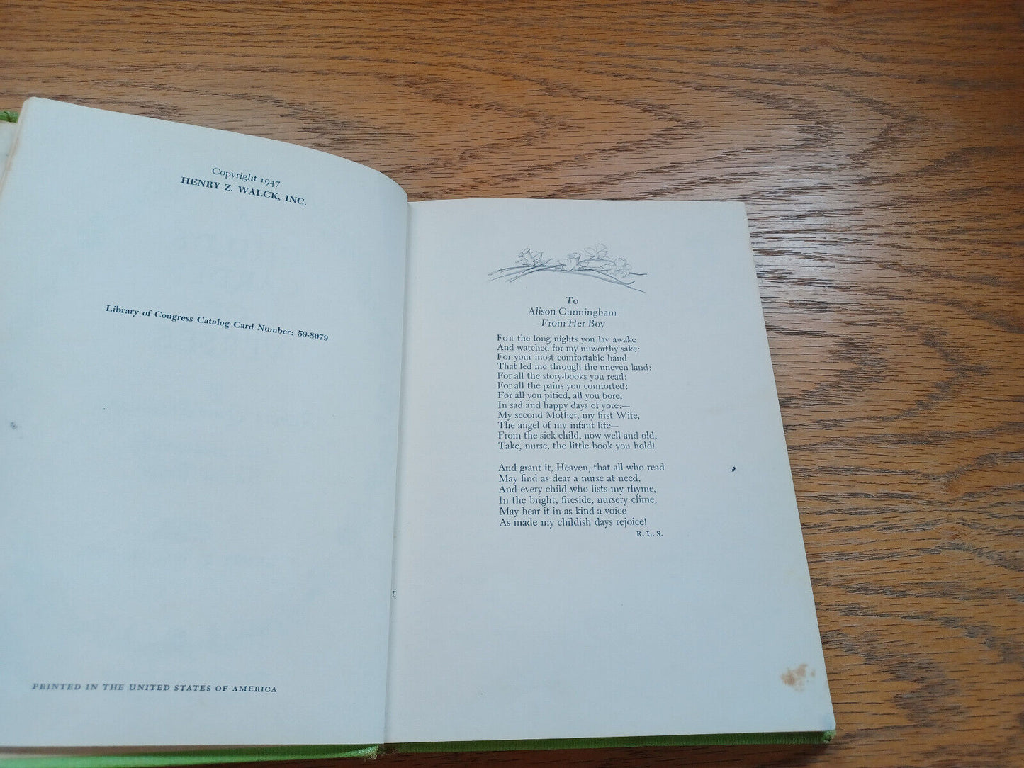 A Child'S Garden Of Verses By Robert Louis Stevenson 1947
