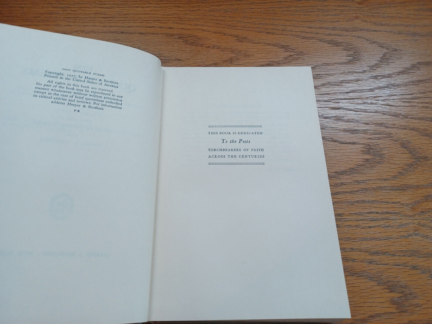 1000 Quotable Poems An Anthology Of Modern Verse By Thomas Clark 1937