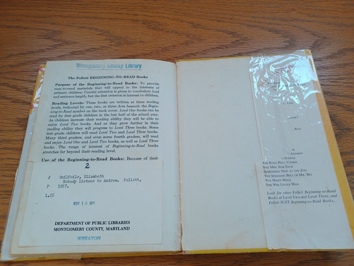 Nobody Listens To Andrew By Elizabeth Guilfoile 1957 Dust Jacket