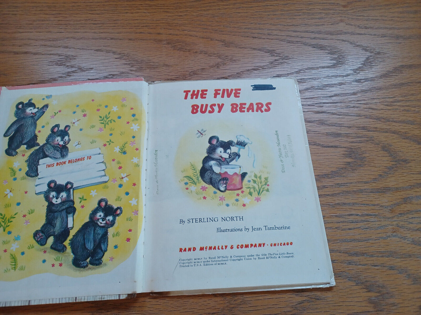 The Five Busy Bears By Sterling North 1955