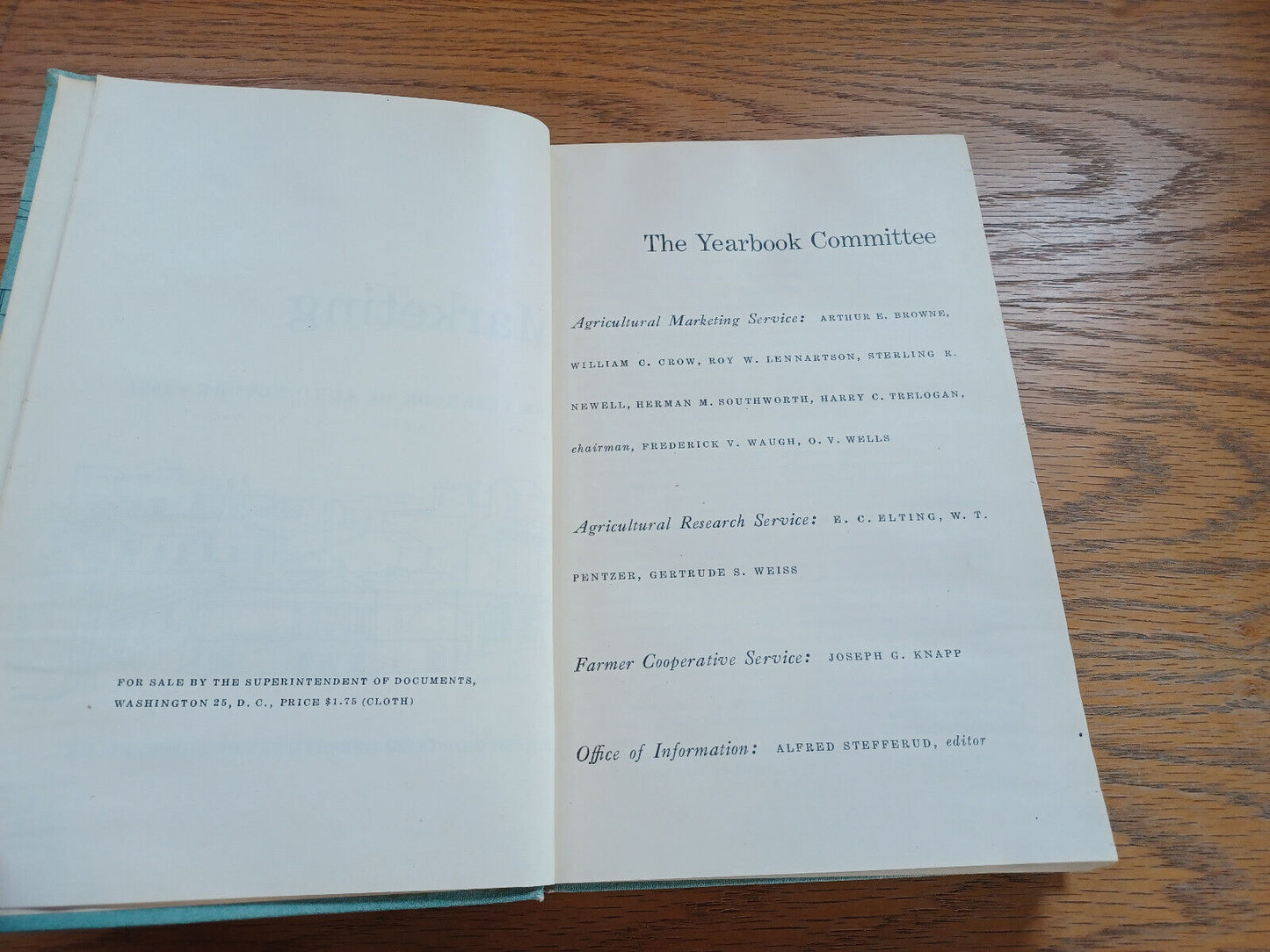 The Yearbook Of Agriculture 1954 Marketing By Usda