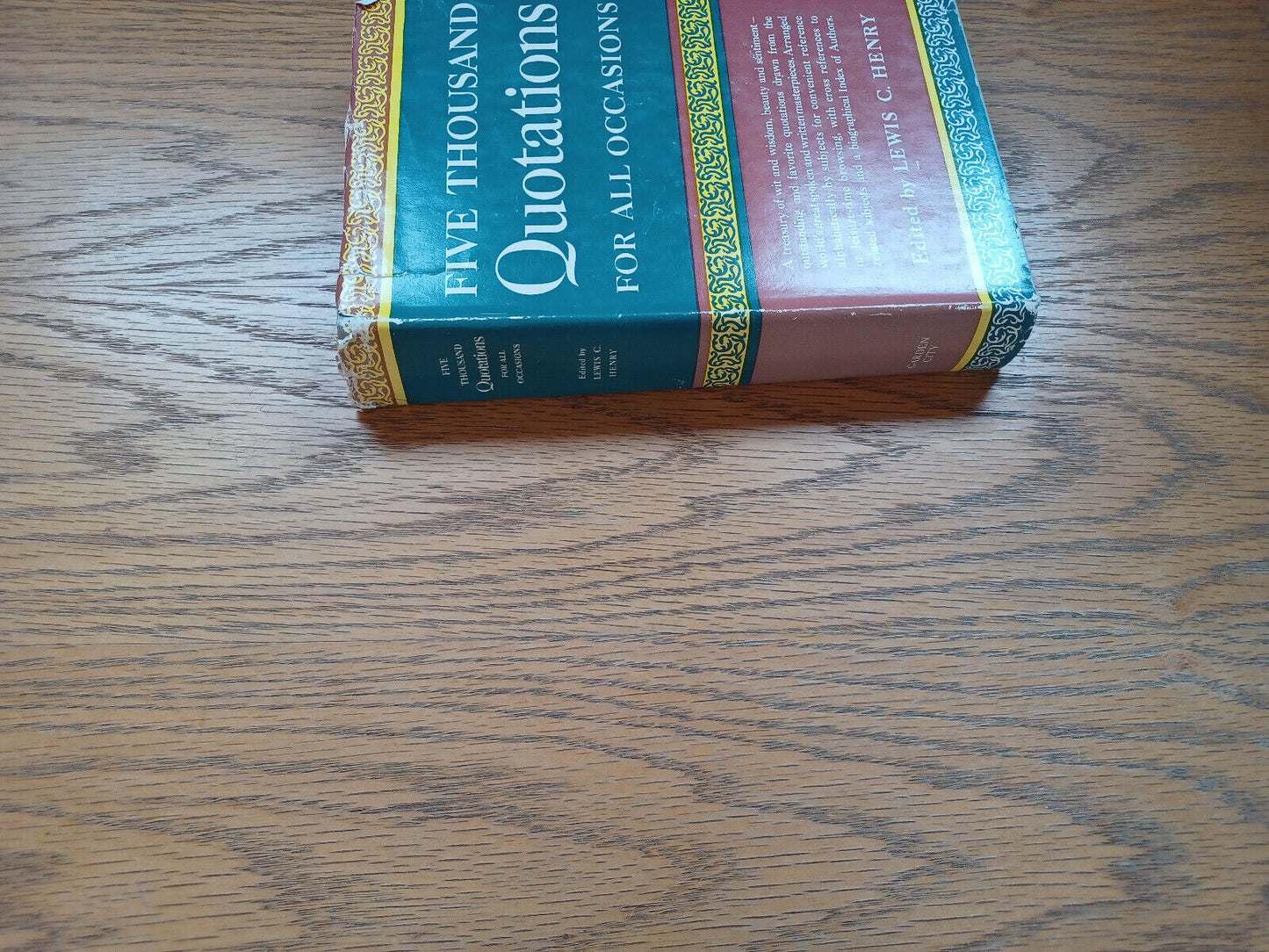 Five Thousand Quotations For All Occasions By Lewis Henry 1952 Dust Jacket