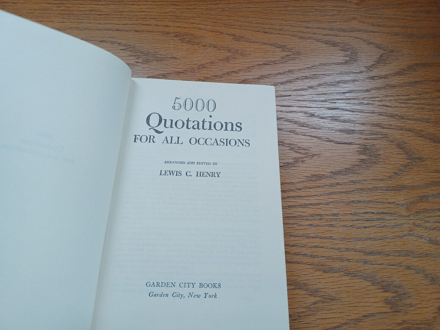 Five Thousand Quotations For All Occasions By Lewis Henry 1952 Dust Jacket