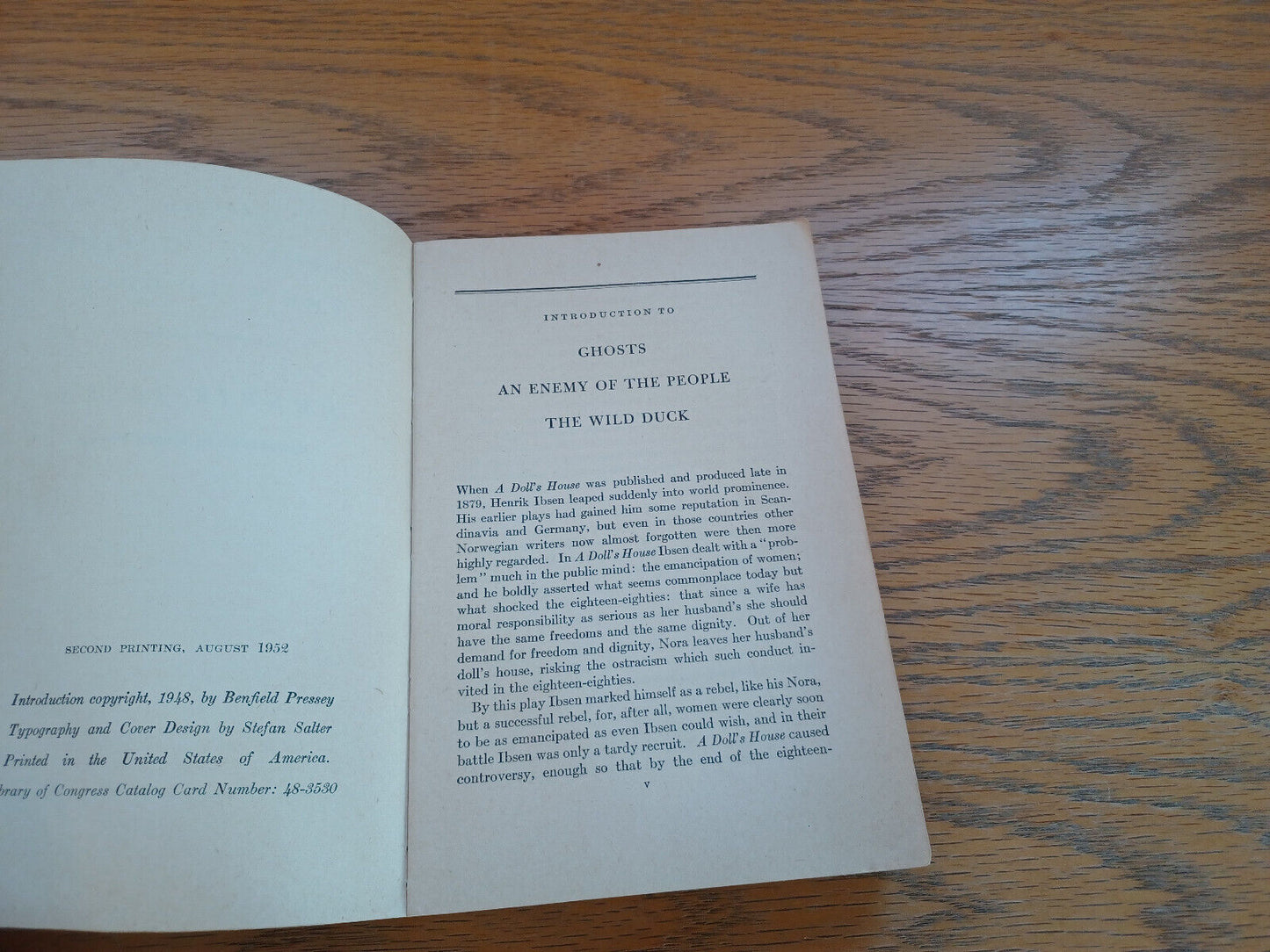 Ghosts An Enemy Of The People The Wild Duck By Henrik Ibsen 1952