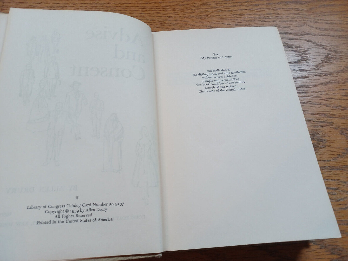 Advise And Consent By Allen Drury 1959