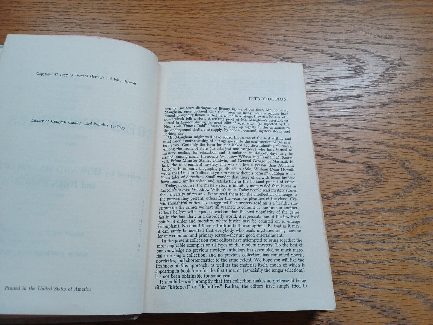 A Treasury Of Great Mysteries Volume One By Howard Haycraft 1957