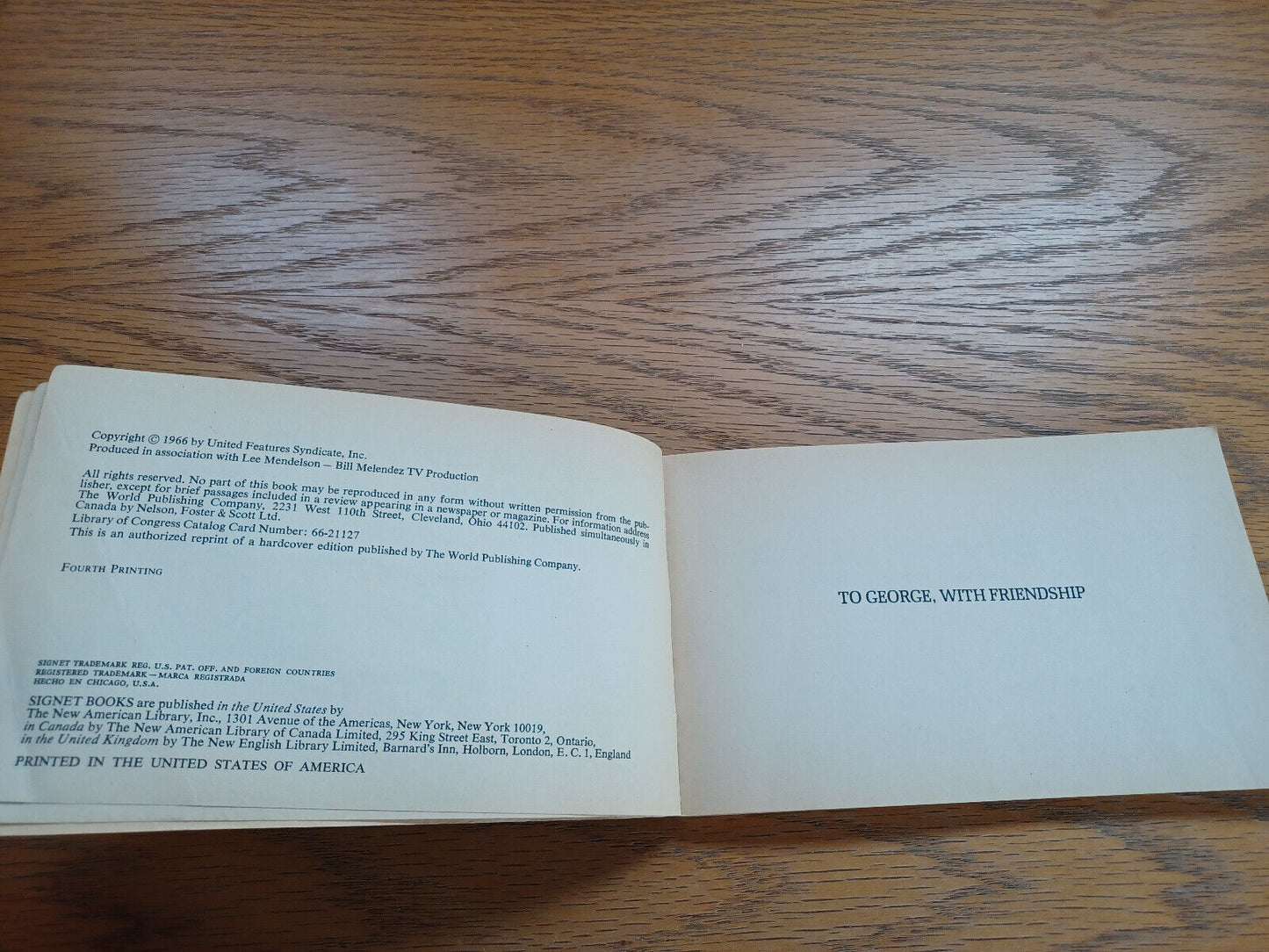 Charlie Brown'S All Stars Charles M Schulz 1966 Signet