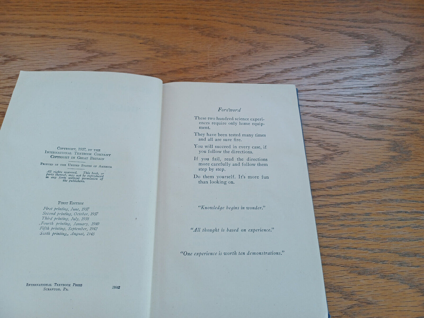 Science Experiences With Home Equipment By Carleton Lynde Jr 1945