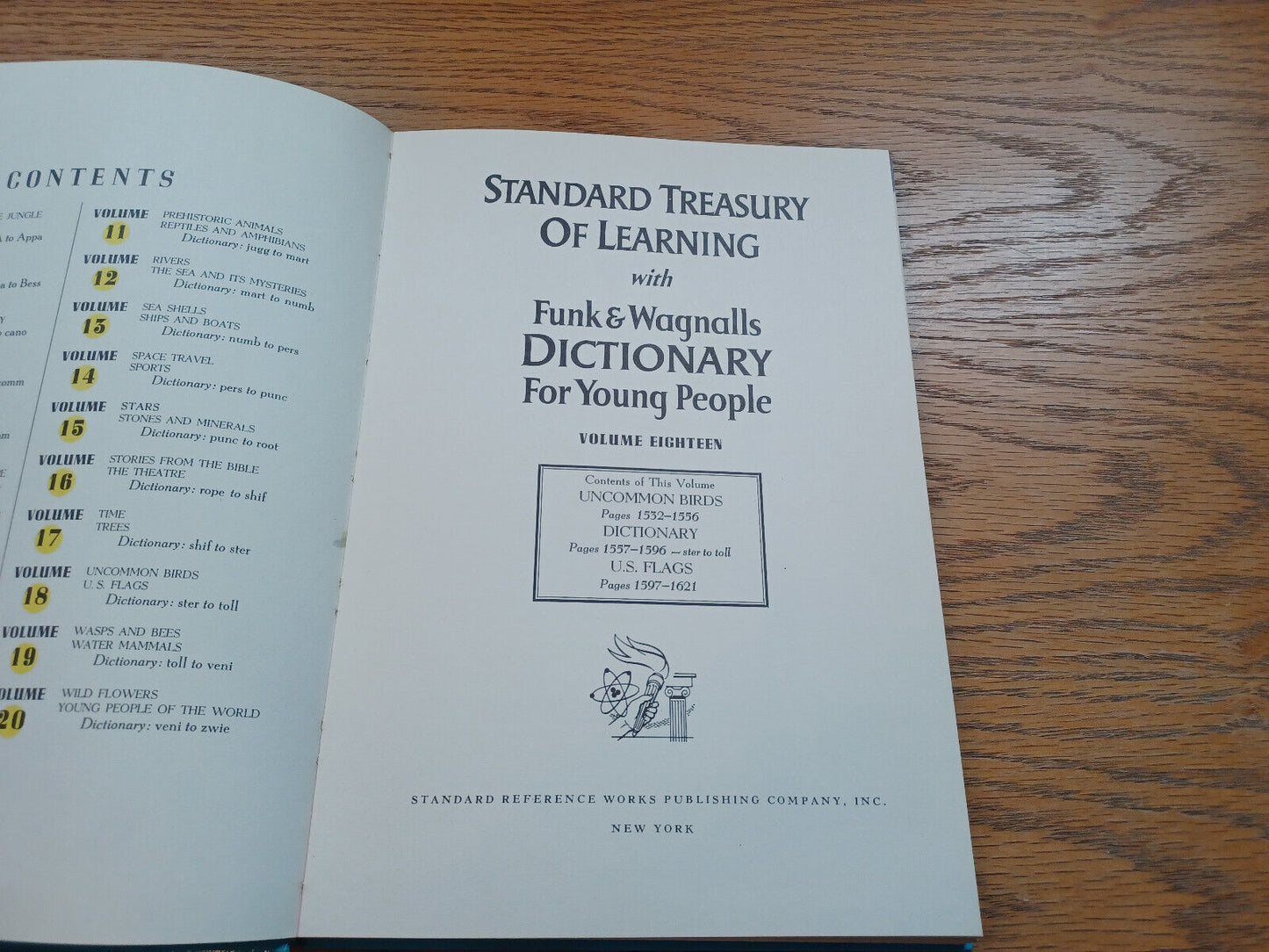 Standard Treasury Of Learning Funk Wagnalls Dictionary Young People Vol 18 1960