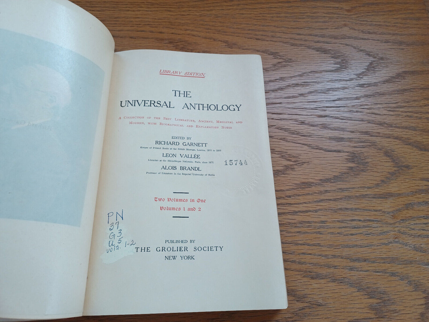 The Universal Anthology Volumes 1 And 2 By Richard Garnett 1899 Library Ed