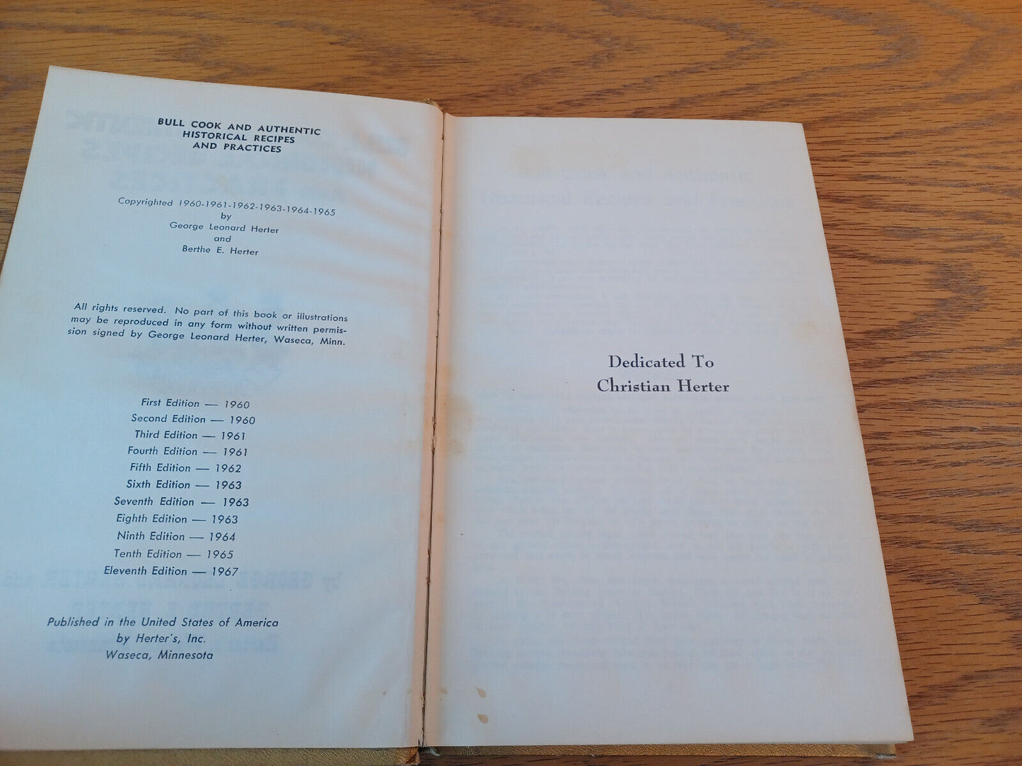 Bull Cook And Authentic Historical Recipes And Practices George Leonard Herter 1