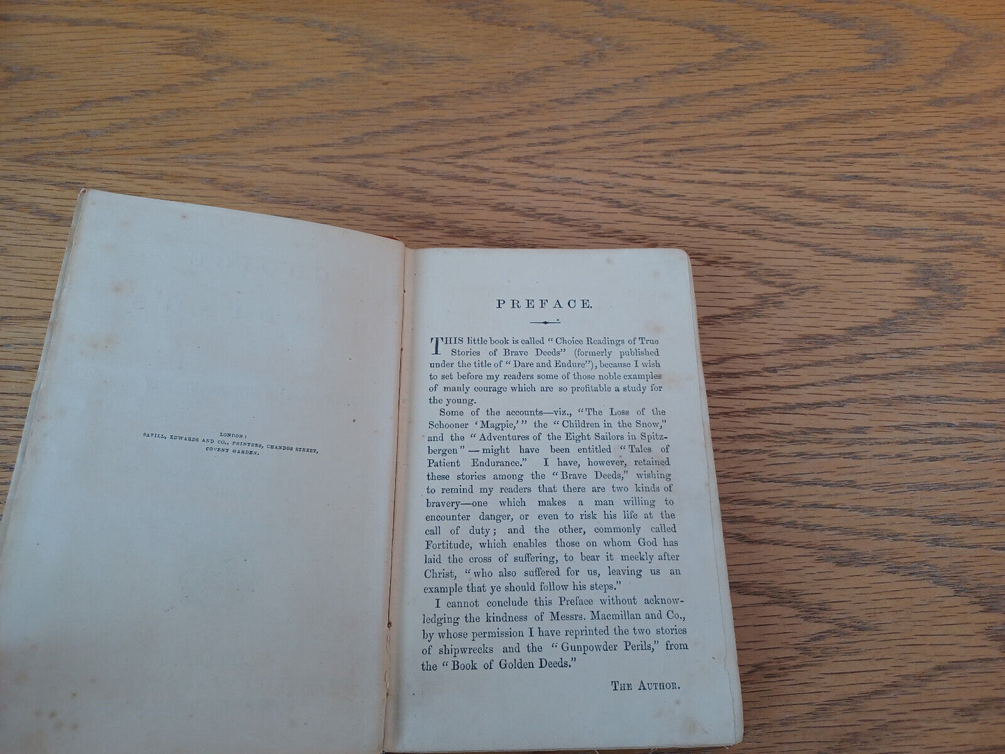 Choice Readings Of True Stories Of Brave Deeds Frederick Warne G T Hoare
