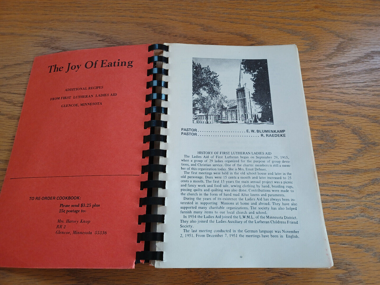 What’s Cooking With First Lutheran Ladies Aid Cookbook Glencoe Minnesota