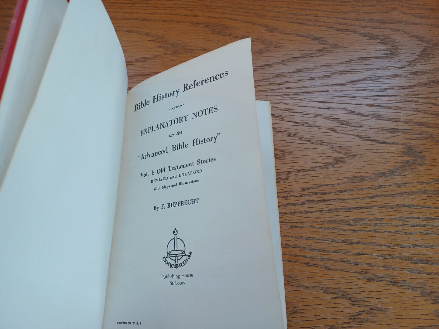 Bible History References Volume 1 Old Testament Stories By F Rupprecht 1947 B