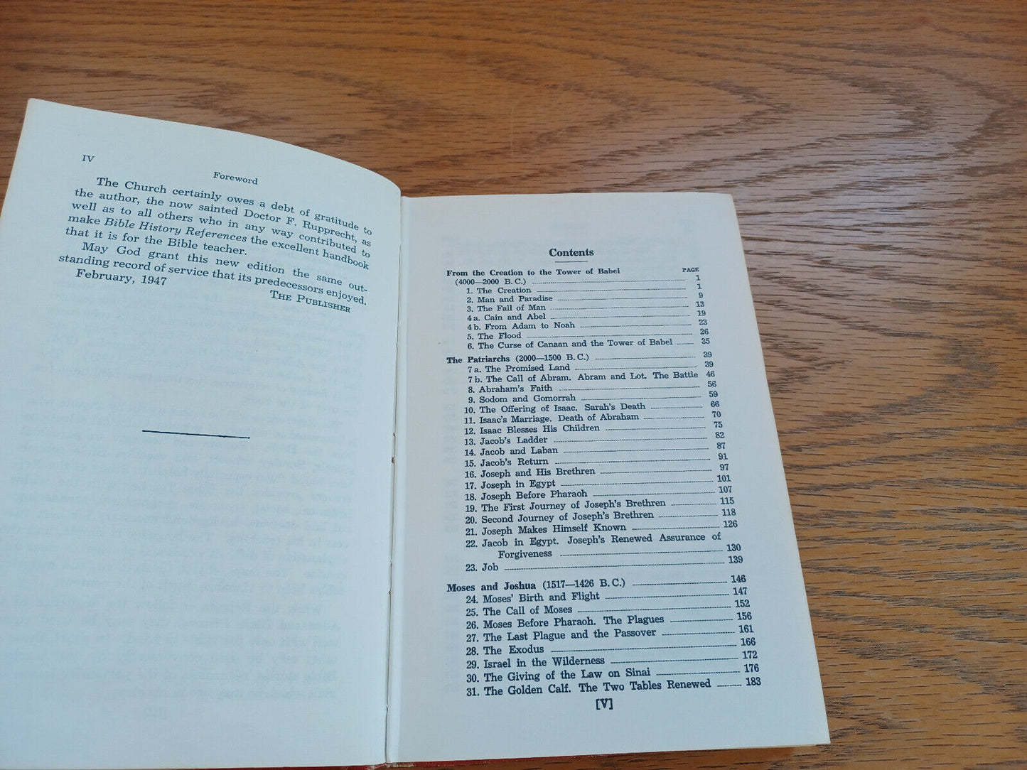 Bible History References Volume 1 Old Testament Stories By F Rupprecht 1947 B