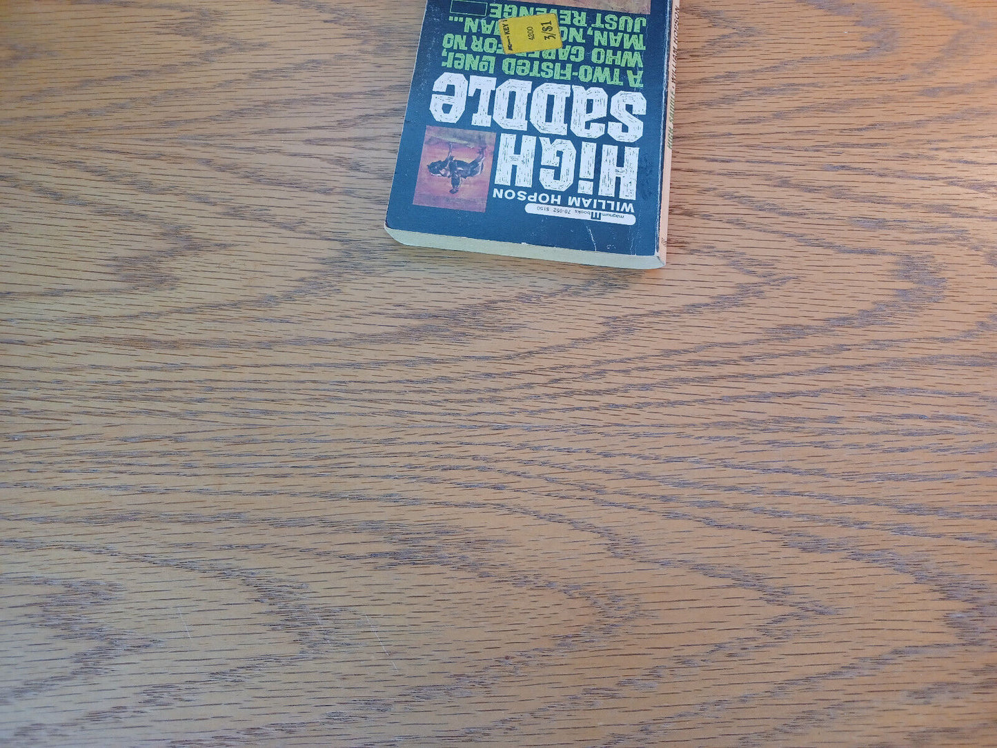 High Saddle William Hopson 1952 Paperback Prestige Books