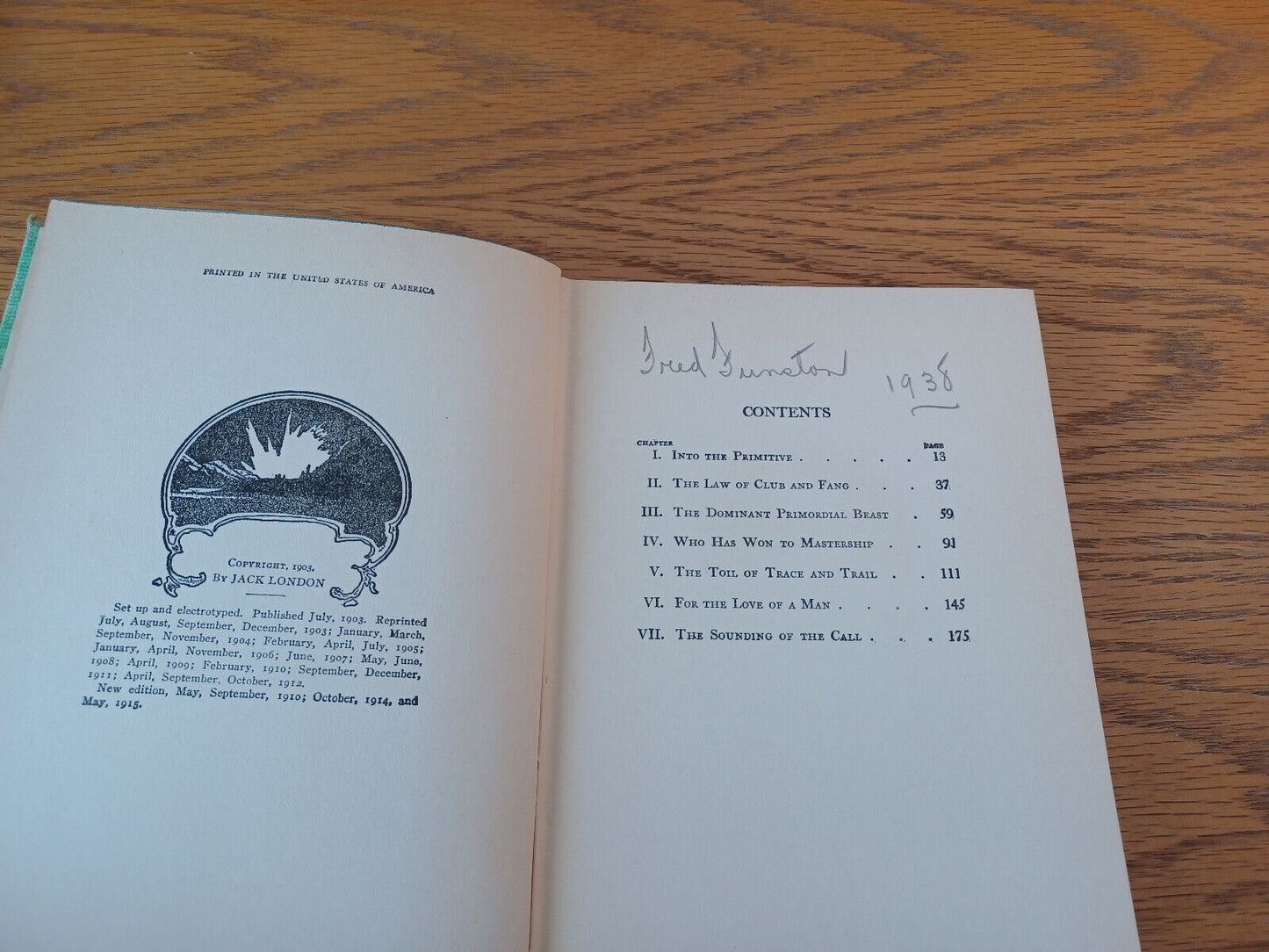 The Call Of The Wild Jack London 1915 Grosset & Dunlap Hardcover