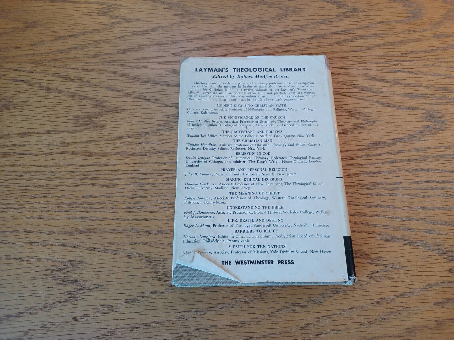 A Faith For The Nations Charles W Forman 1957 Hardcover Dust Jacket Westminster