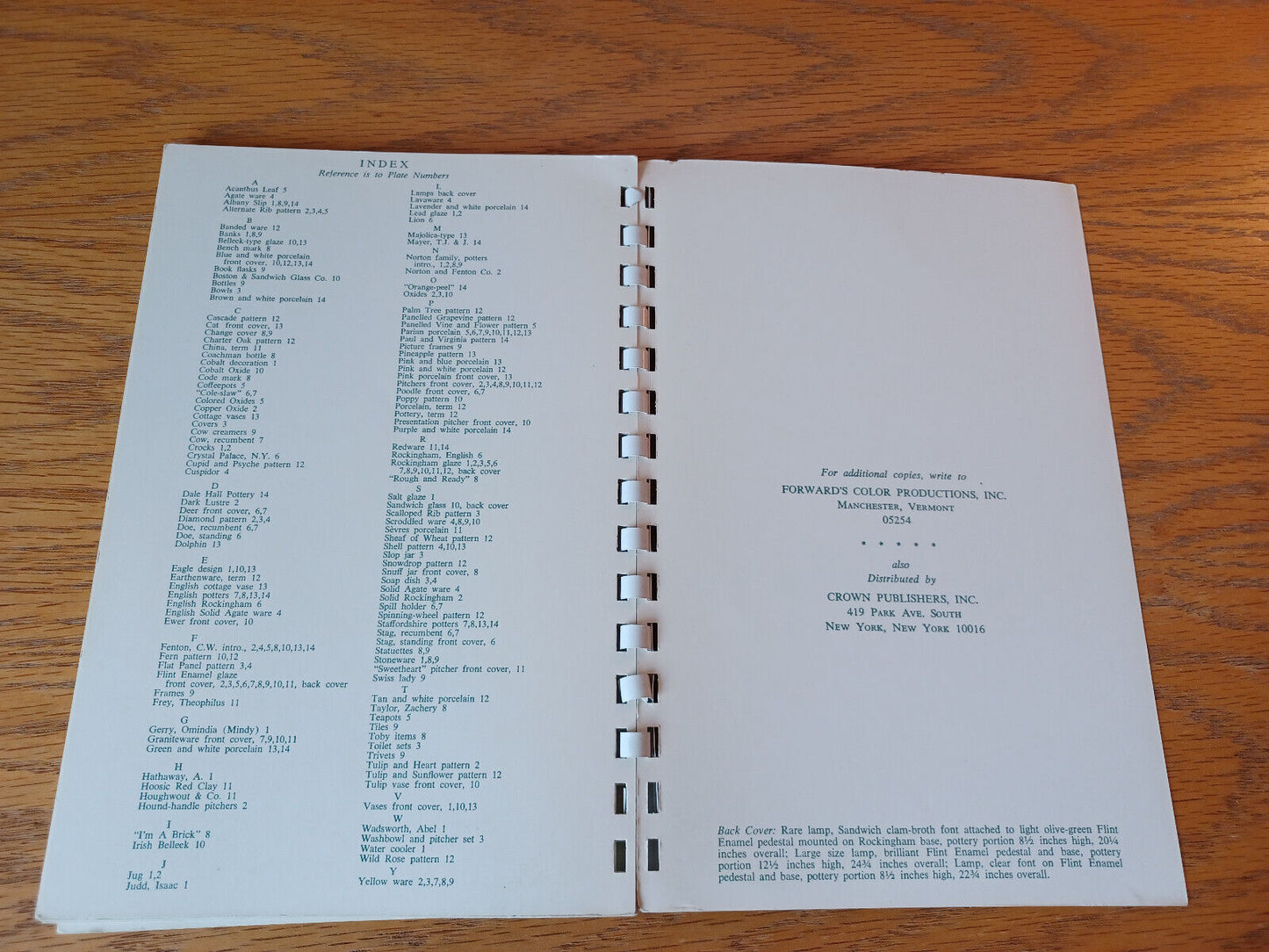 A Color Guide To Bennington Pottery Richard Carter Barret 1967