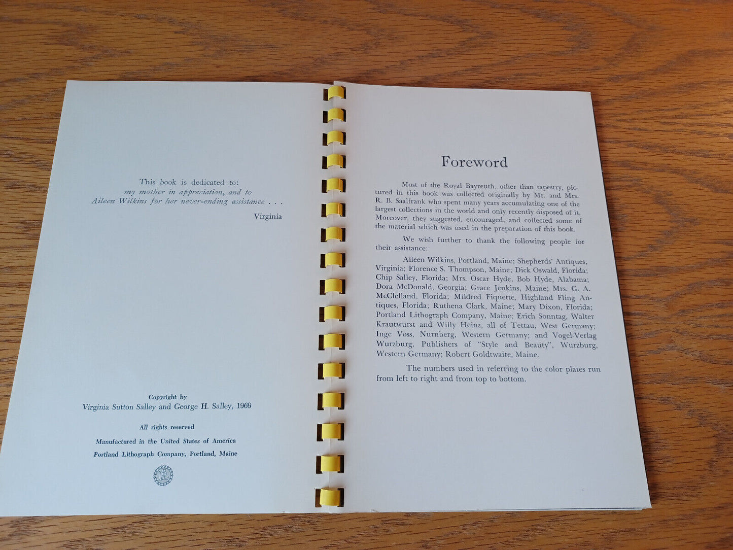 Royal Bayreuth China Virginia Sutton Salley George H Salley 1969