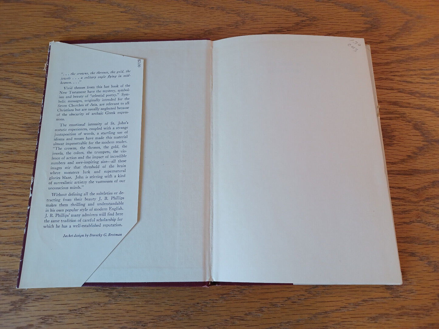 The Book Of Revelation J B Phillips 1957 1st Printing Hardcover Dust Jacket Macm