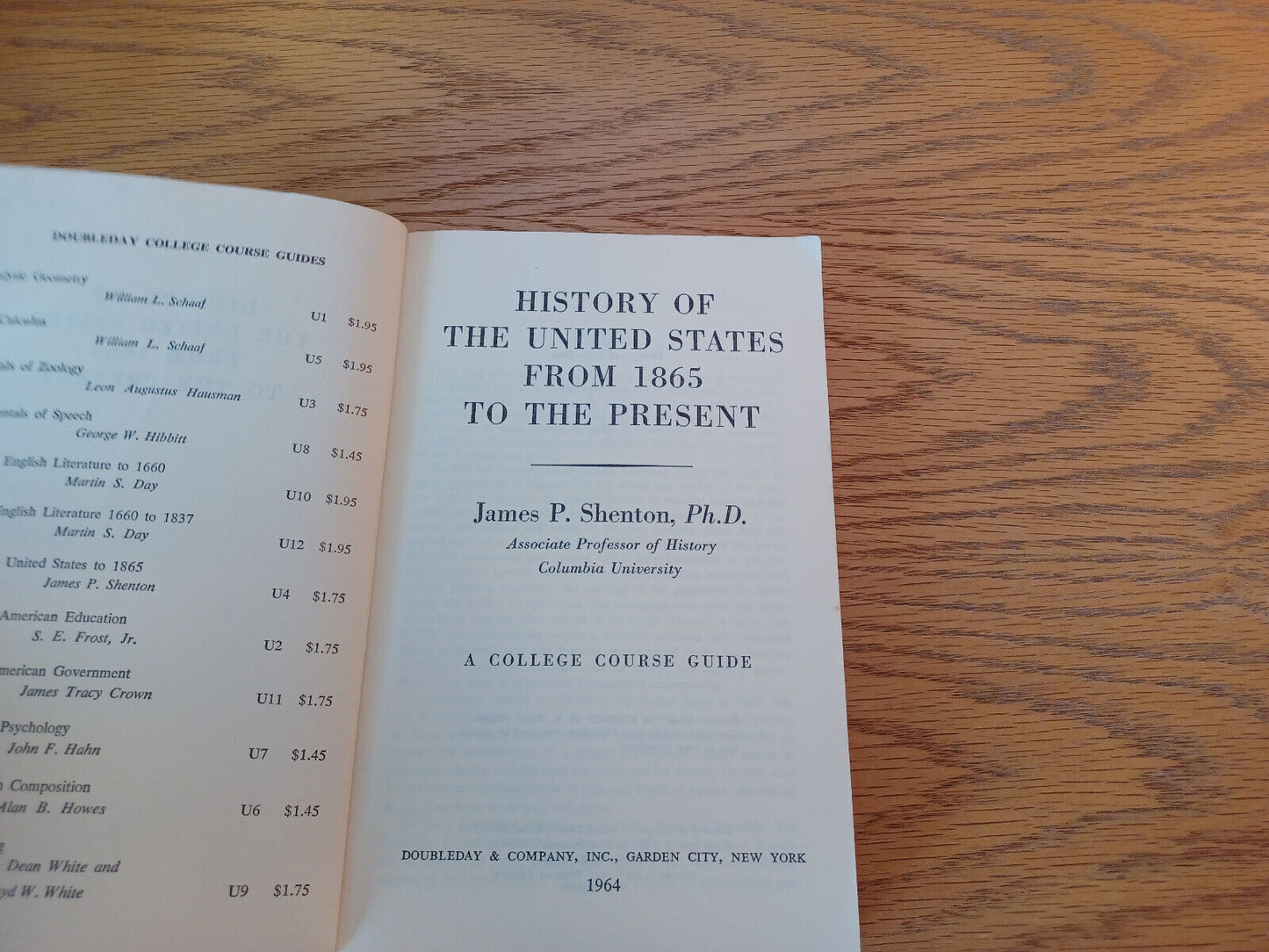 History Of The United States From 1865 To The Present James P Shenton 1964