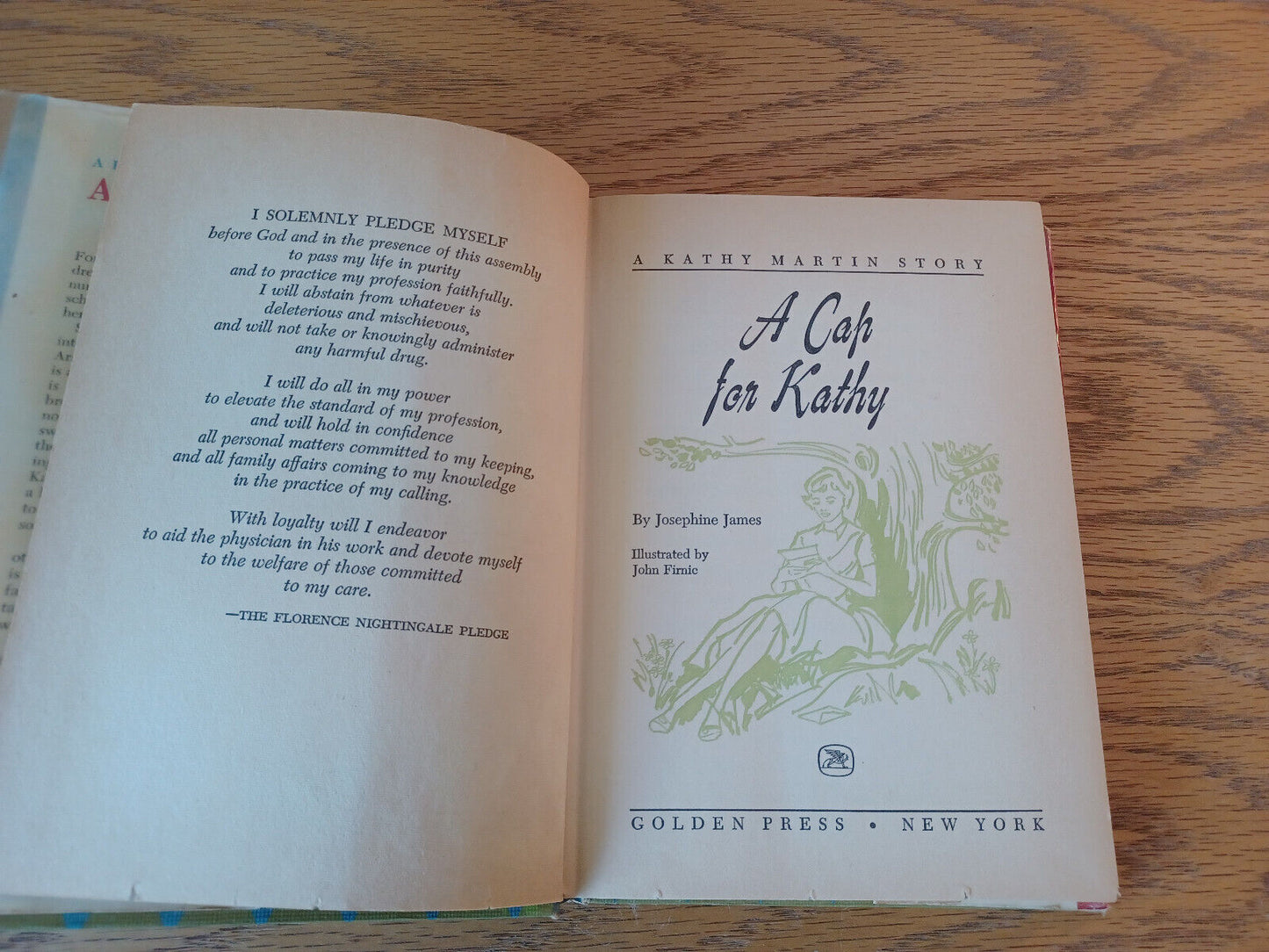 A Cap For Kathy Josephine James 1959 Hardcover Dust Jacket Golden Press