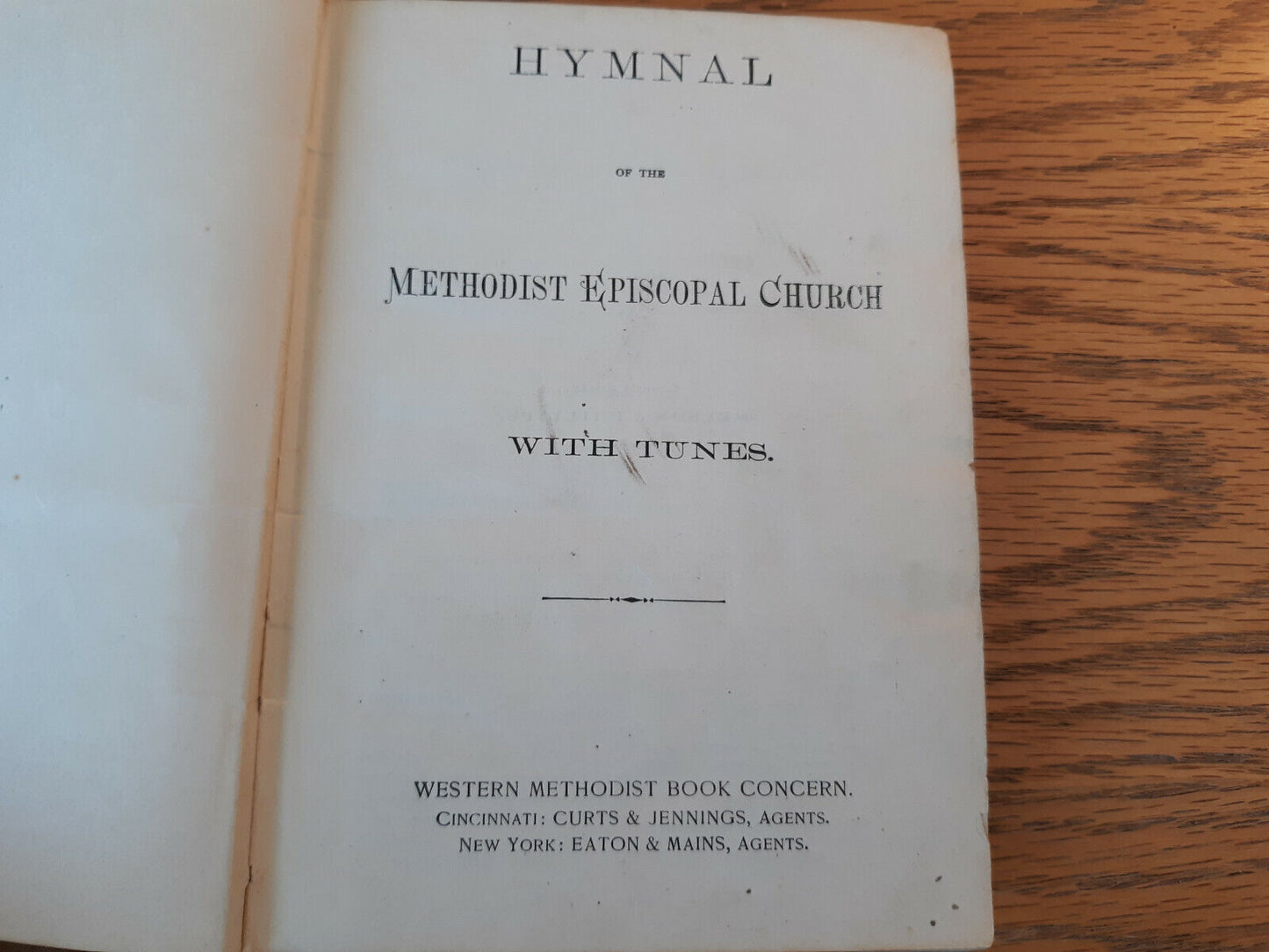Methodist Hymnal With Tunes Special Edition 1878 Hardcover Western Methodist Boo