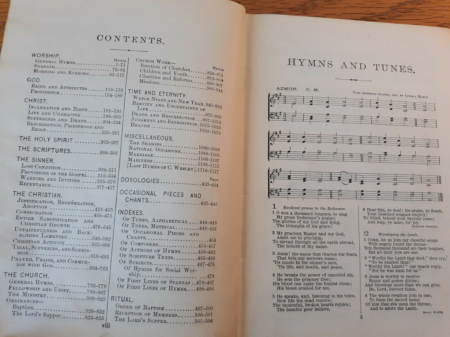 Methodist Hymnal With Tunes Special Edition 1878 Hardcover Western Methodist Boo