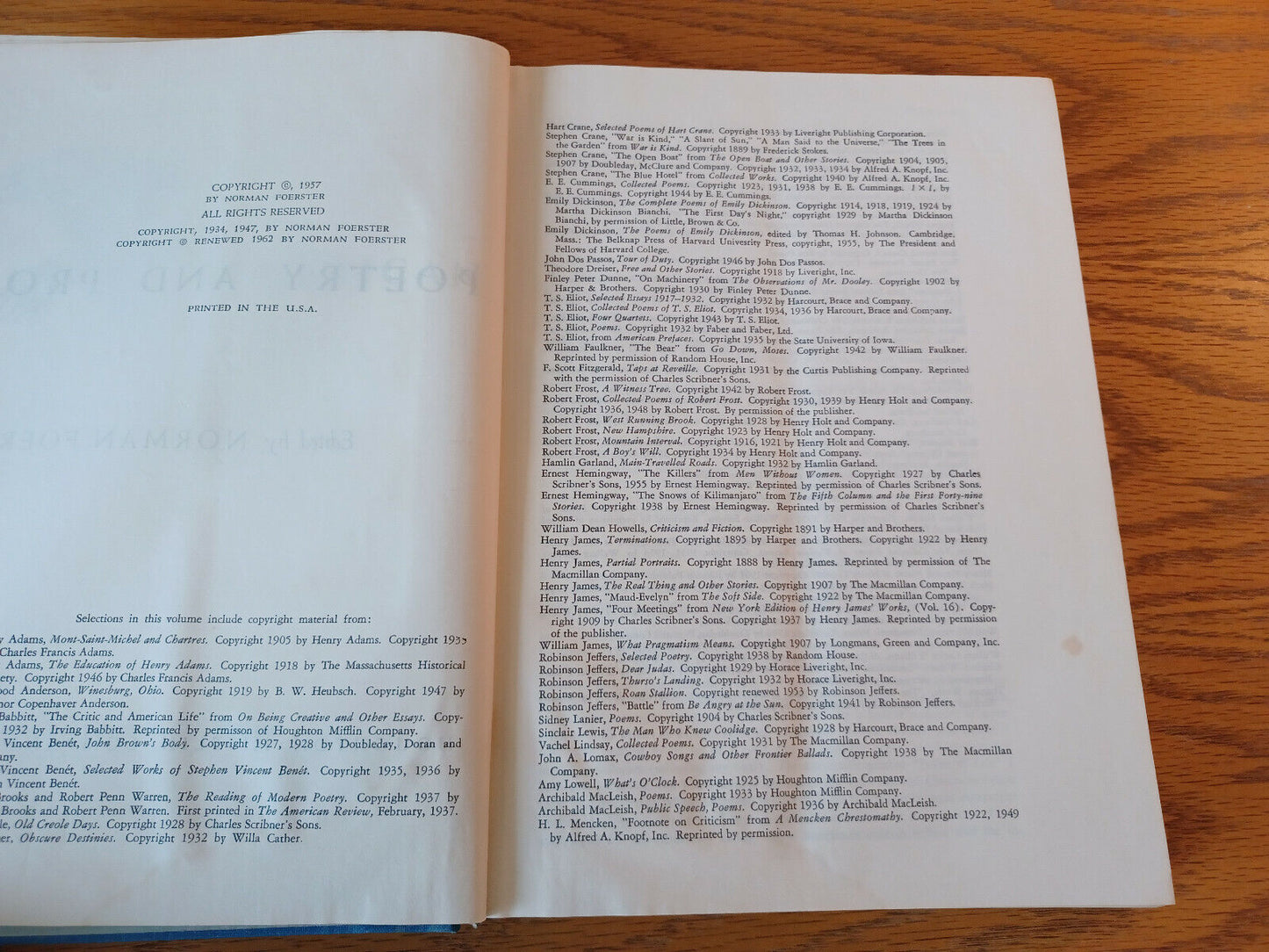 American Poetry And Prose Fourth Edition Part Two 1957 Norman Foerster Hardcover