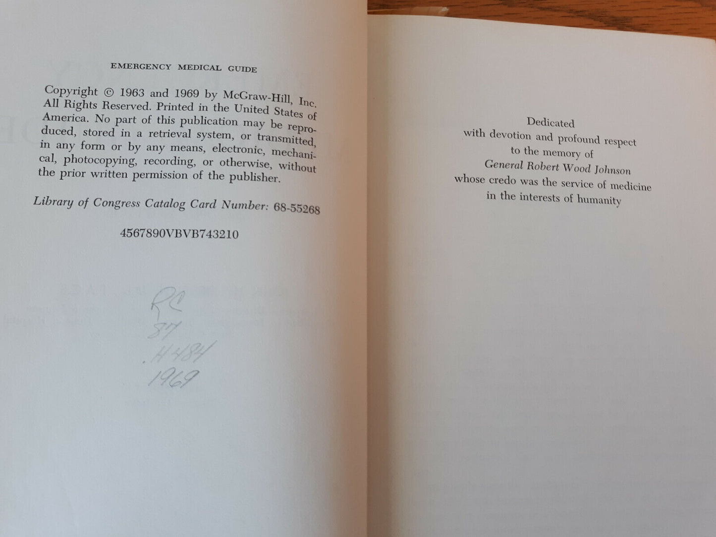 Emergency Medical Guide John Henderson 1969 Hardcover McGraw Hill