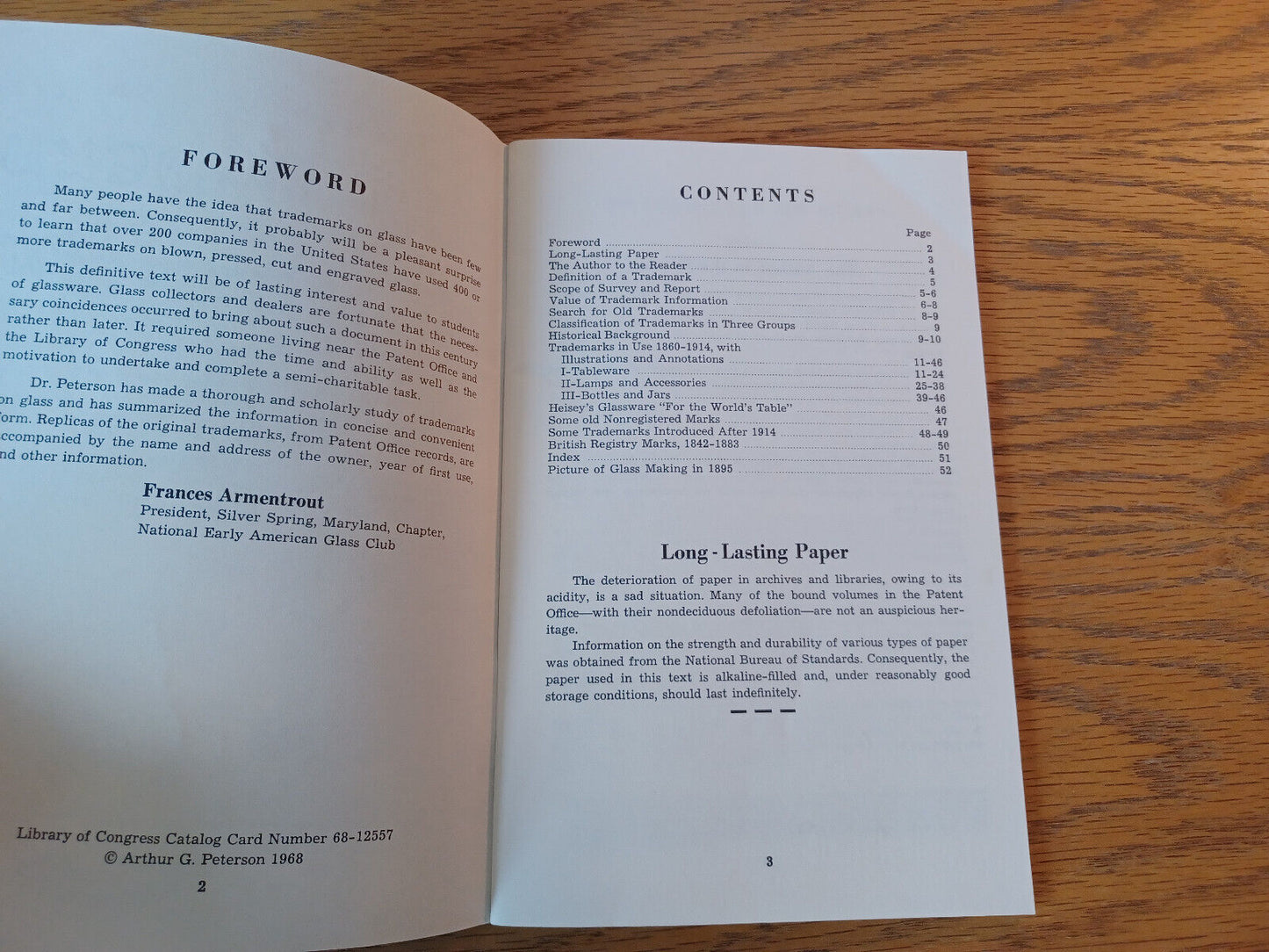 400 Trademarks On Glass Arthur G Peterson 1971 Paperback
