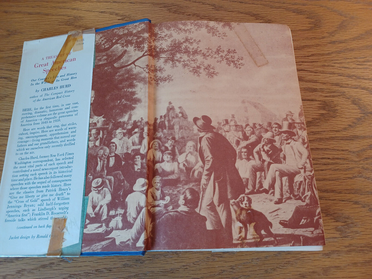 A Treasury Of Great American Speeches Charles Hurd 1959 1st Ed Hardcover Dust Ja