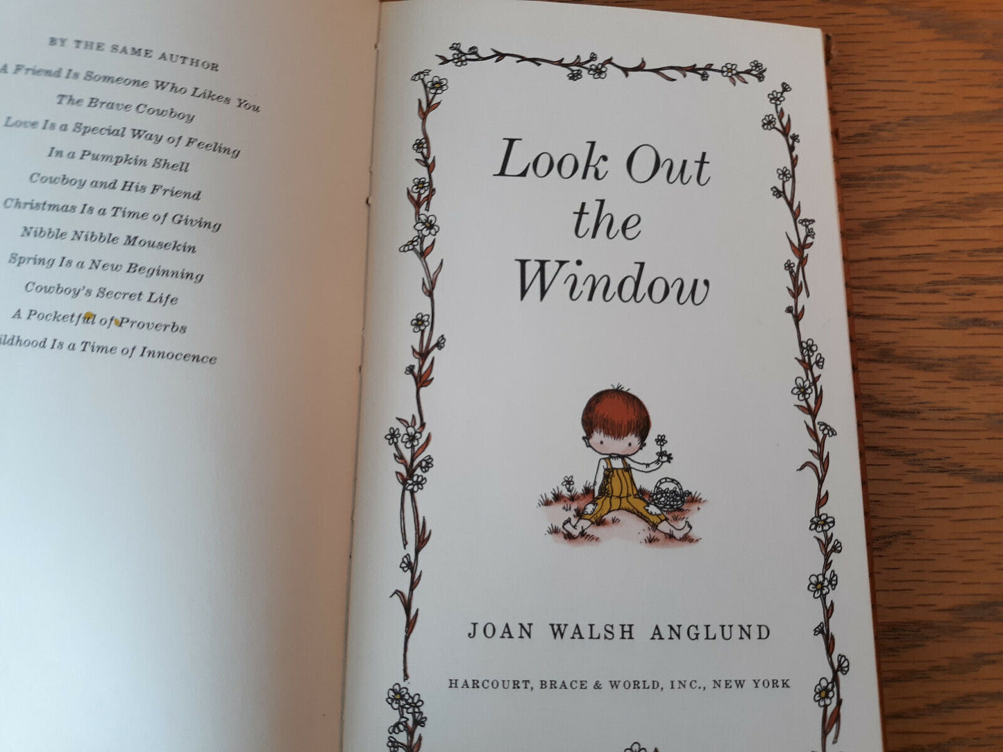 Look Out The Window Joan Walsh Anglund 1959 Hardcover Dust Jacket