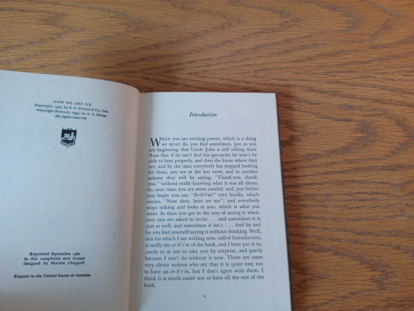 Now We Are Six A A Milne 1961 Hardcover E. P. Dutton