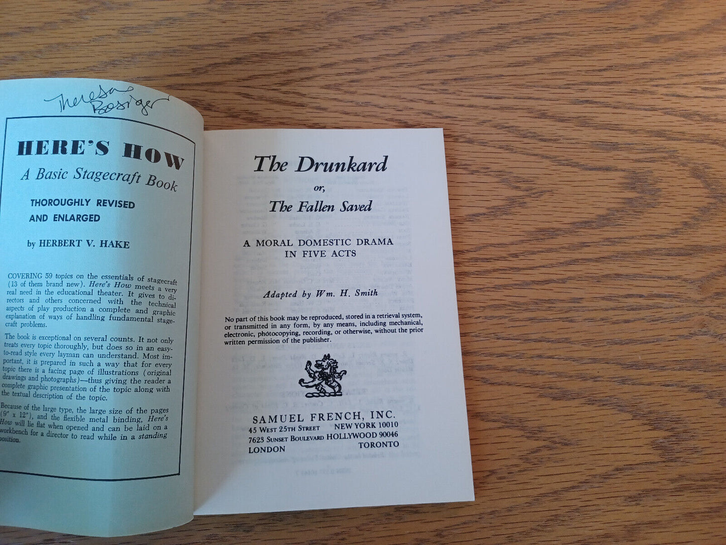 The Drunkard A Moral Domestic Drama In Five Acts Wm H Smith Samuel French