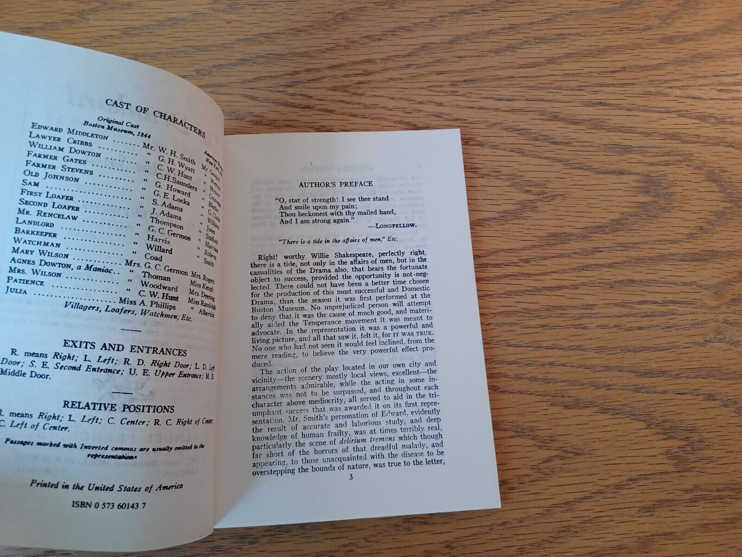 The Drunkard A Moral Domestic Drama In Five Acts Wm H Smith Samuel French