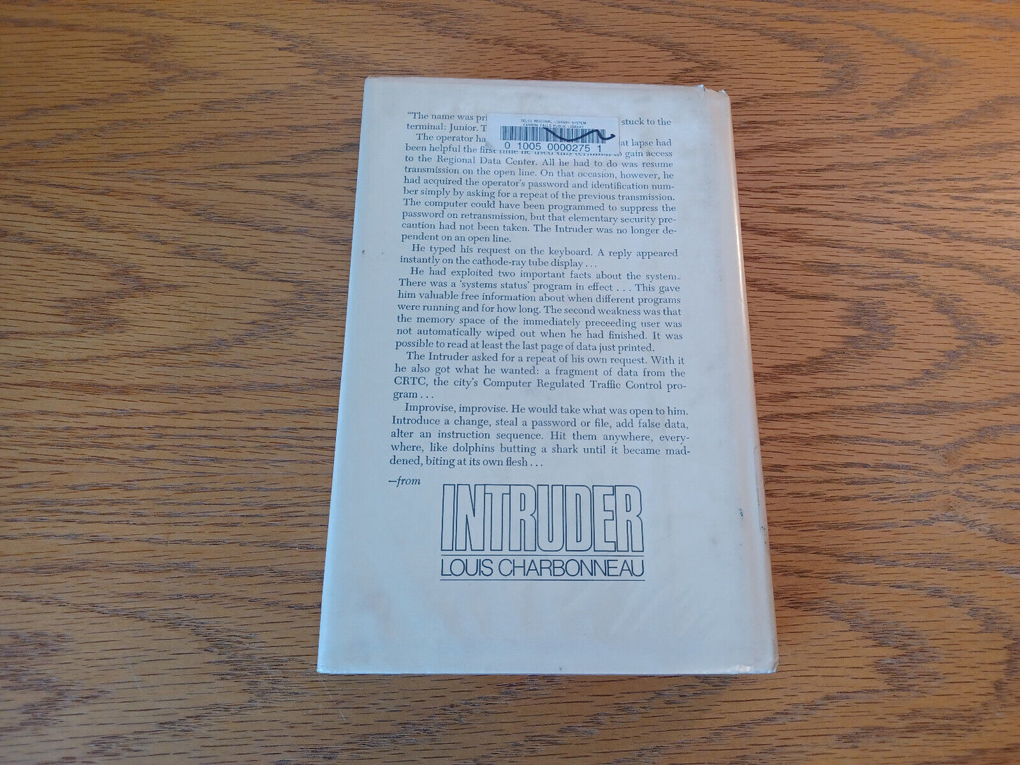 Intruder Louis Charbonneau 1979 1st Ed Hardcover Dust Jacket Doubleday