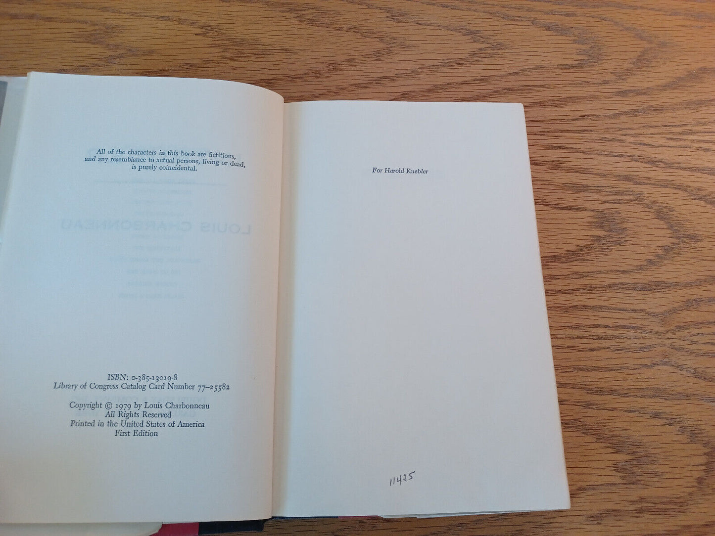 Intruder Louis Charbonneau 1979 1st Ed Hardcover Dust Jacket Doubleday
