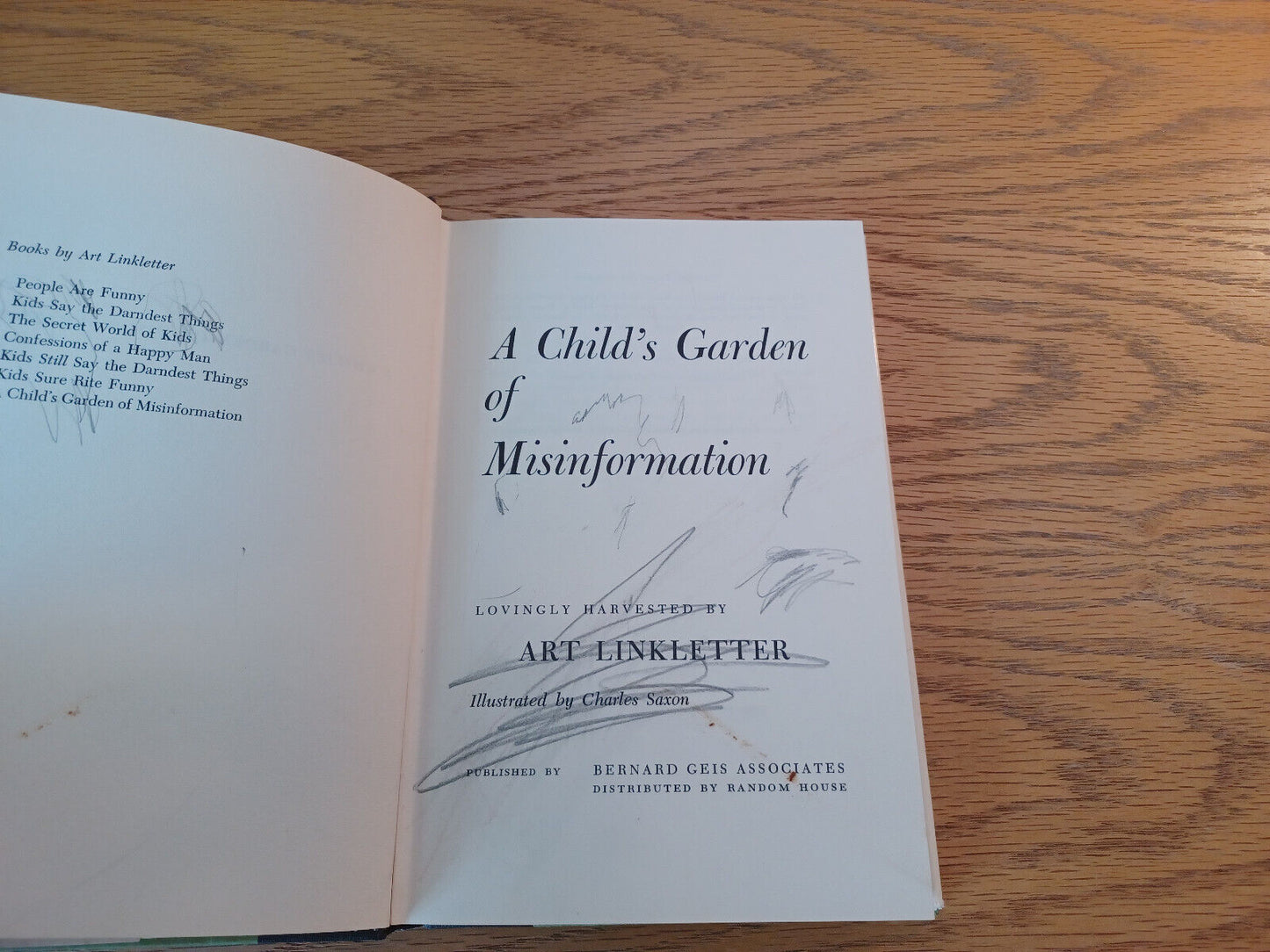 A Child's Garden Of Misinformation Art Linkletter 1965 Bernard Geis Associates H