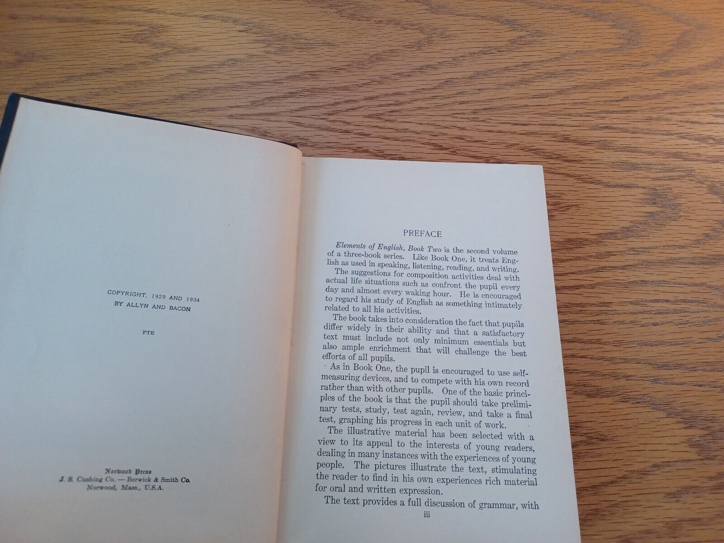 Elements Of English Book Two Stella S Center 1934 Hardcover Allyn And Bacon