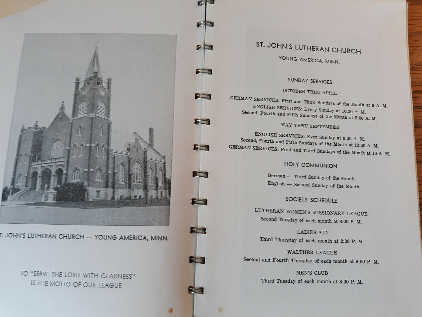 Our Favorite Recipes Cookbook Lutheran Women's Missionary League St John's Luthe