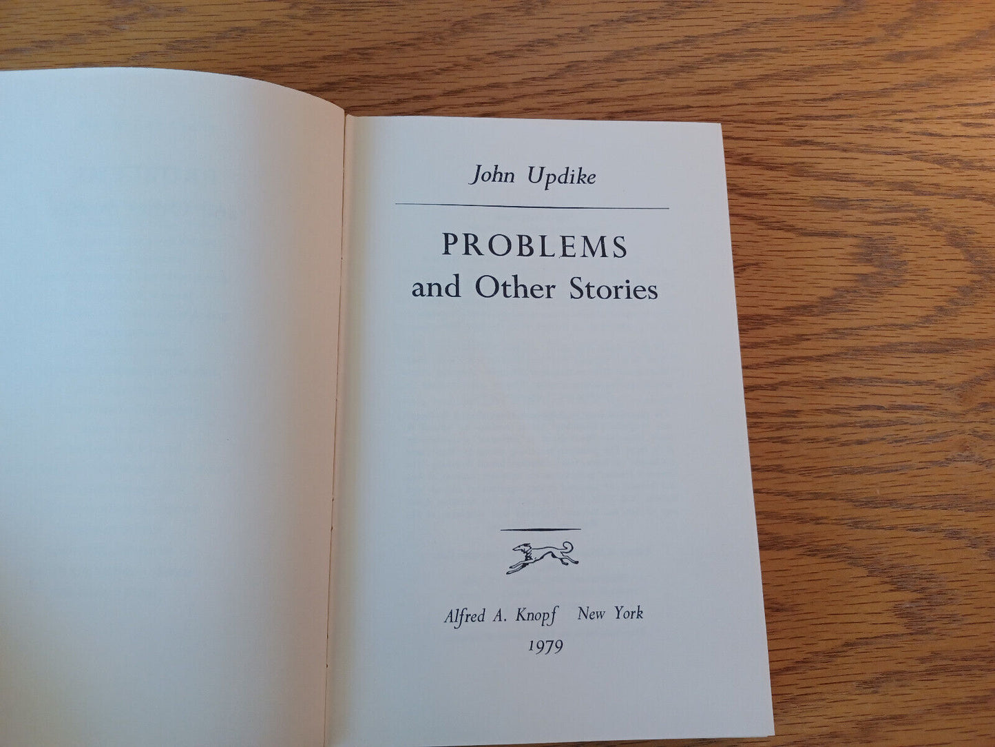 Problems And Other Stories John Updike 1979 Hardcover Dust Jacket Alfred A Knopf