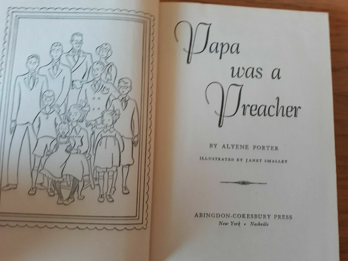 Vintage Papa was a Preacher by Alyene Porter, hardcover 1944 Abingdon-Cokesbury