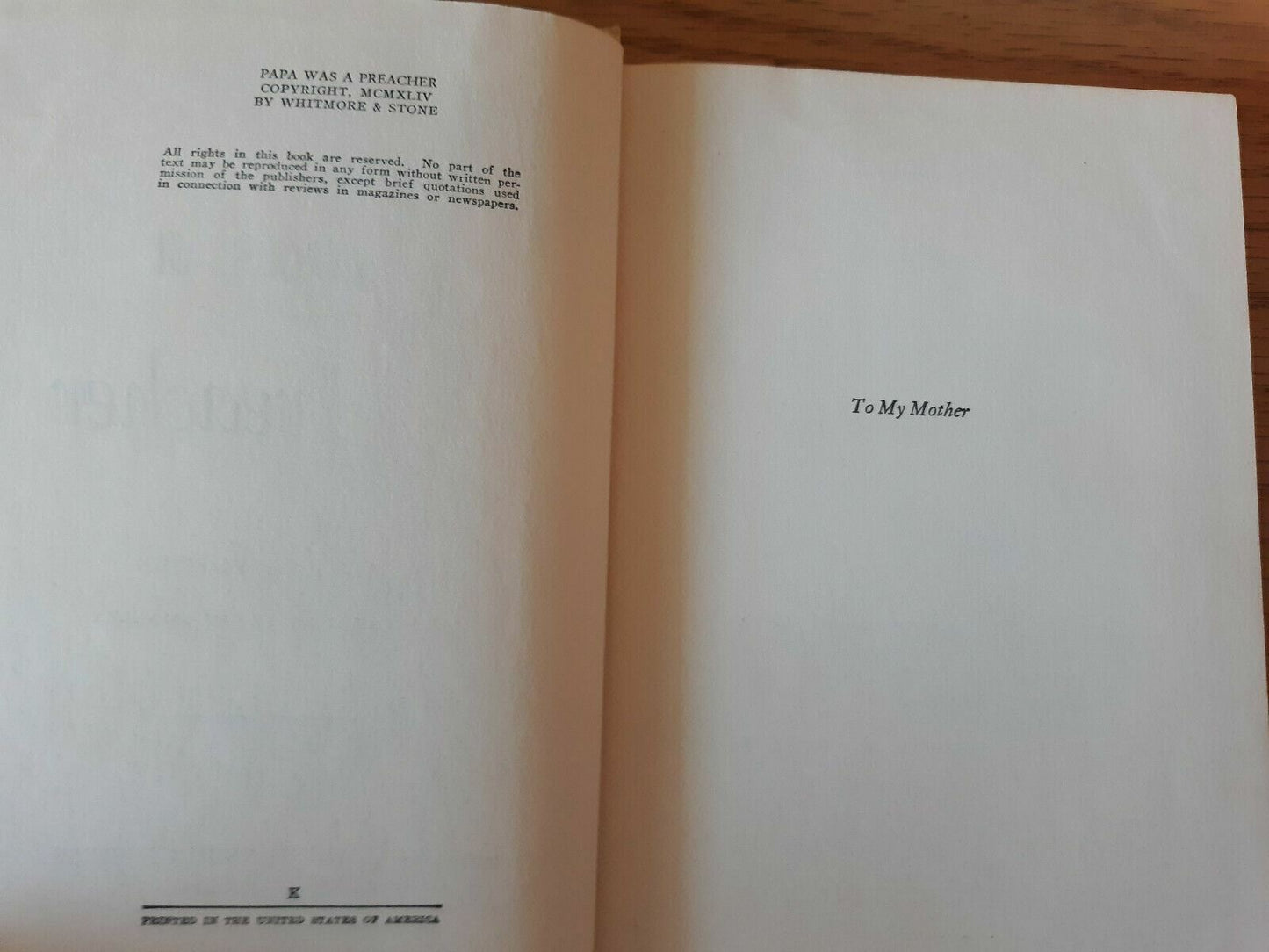 Vintage Papa was a Preacher by Alyene Porter, hardcover 1944 Abingdon-Cokesbury