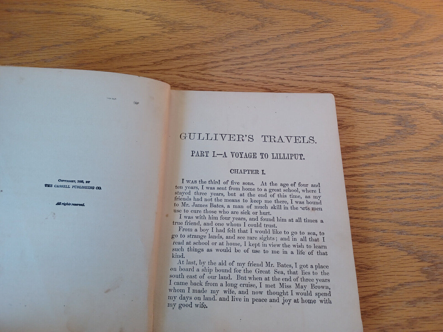 Gulliver's Travels J C G 1895 Original Dean Swift Hardcover A. L. Burt Company